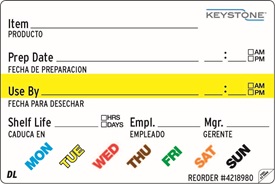2 x 3 Plastic Removable Keystone Universal Label ES
