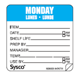 2 Dissolvable Sysco Label ESF