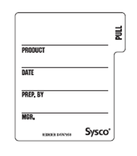 2 Dissolvable Sysco Label ESF