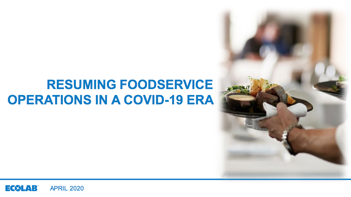 Resuming Foodservice Operations in a PostCOVID Era