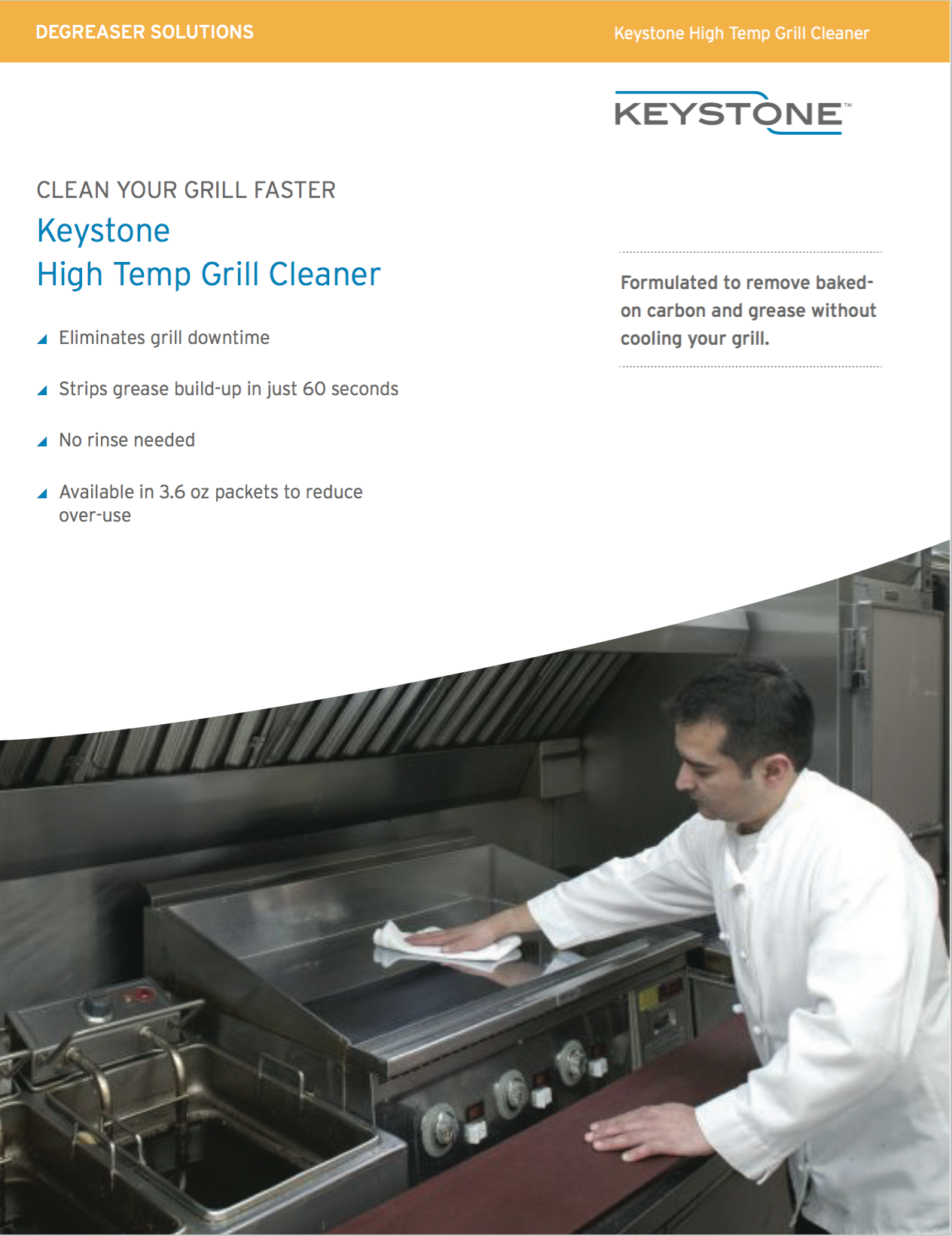 Keystone High Temp Grill Cleaner Sell Sheet