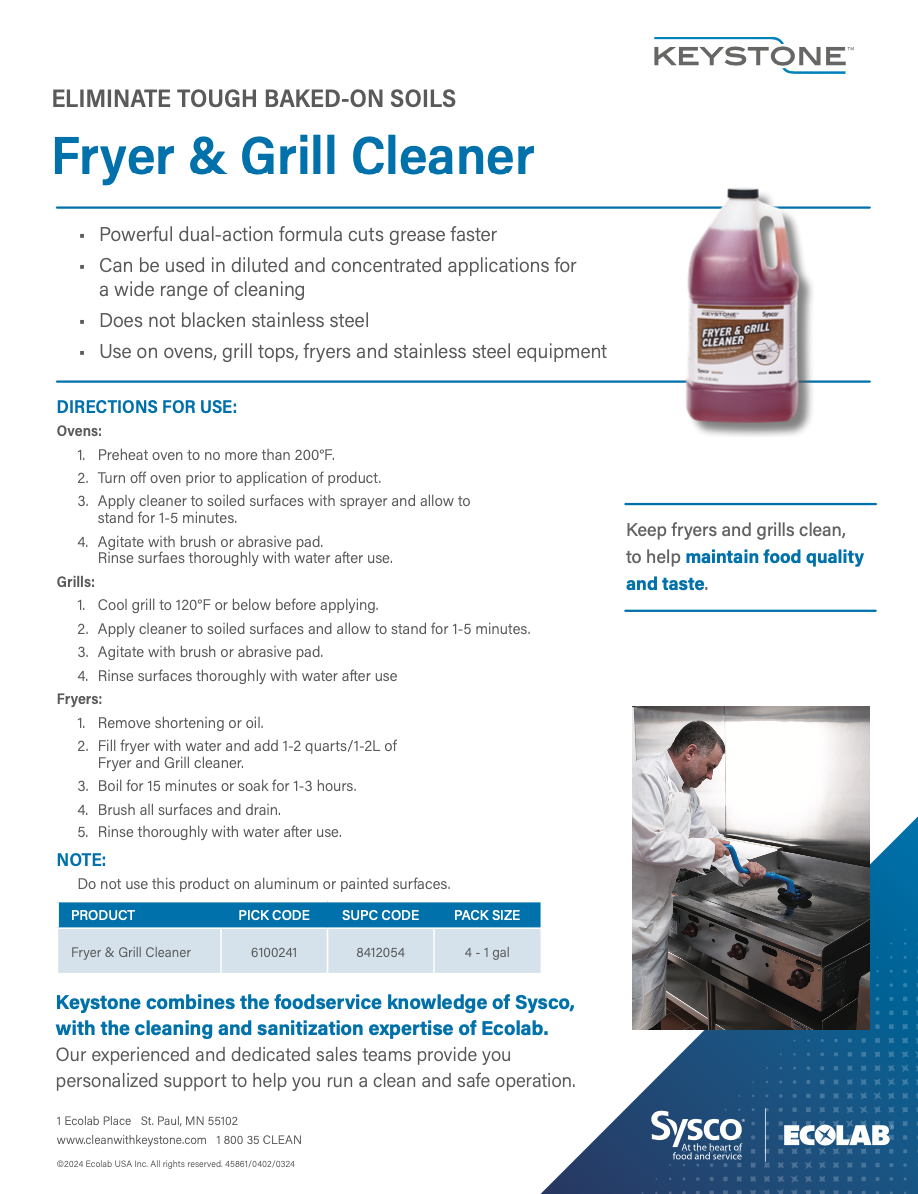 Keystone Fryer Grill Cleaner