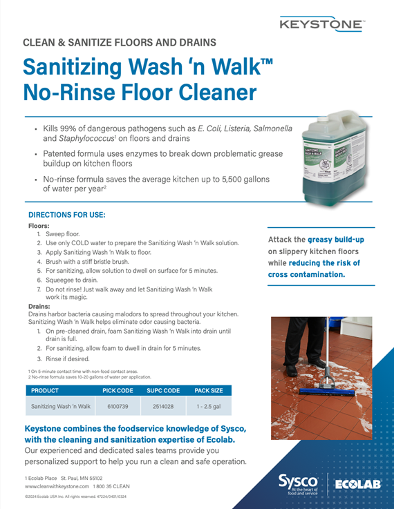 Keystone Sanitizing Wash n Walk